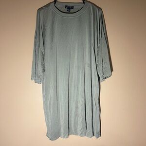 Domani Women’s Relaxed Fit 100% Silk Shirt Green Size 4XL